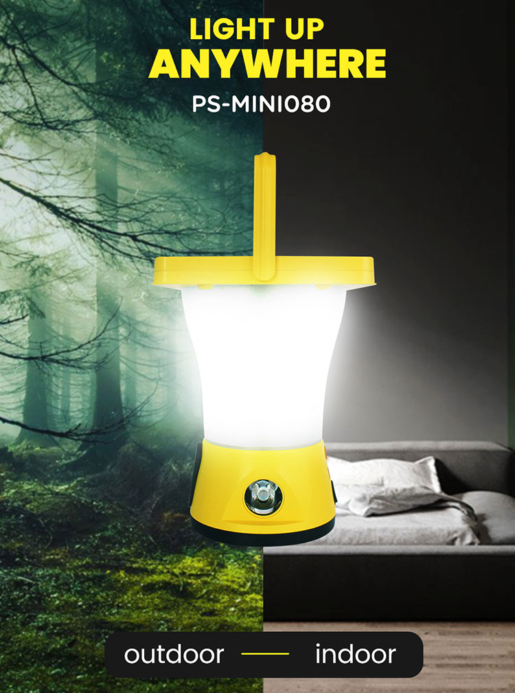 Lanterne solaire à panneau solaire portable avec lampe de lecture (mini080)